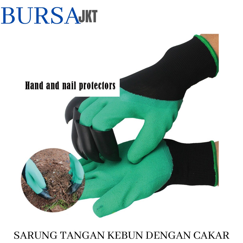 SARUNG TANGAN BERKEBUN DENGAN CAKAR GARDENING GLOVE