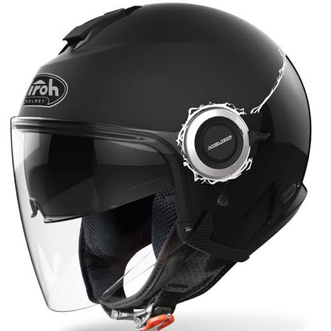 AIROH HELIOS FLUO BLACK | HELM HALF FACE
