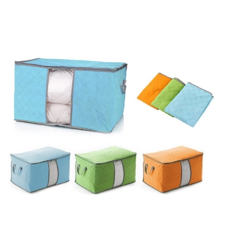 H258 BAMBOO STORAGE BOX TEMPAT PENYIMPANAN BAJU BOX ORGANIZER