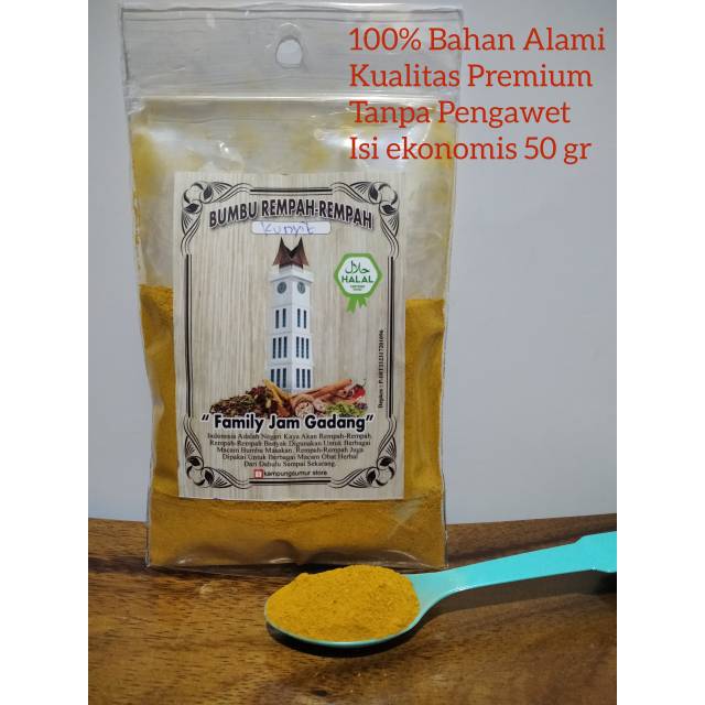 

Kunyit Bubuk Asli, isi 50 gram Bumbu Dapur