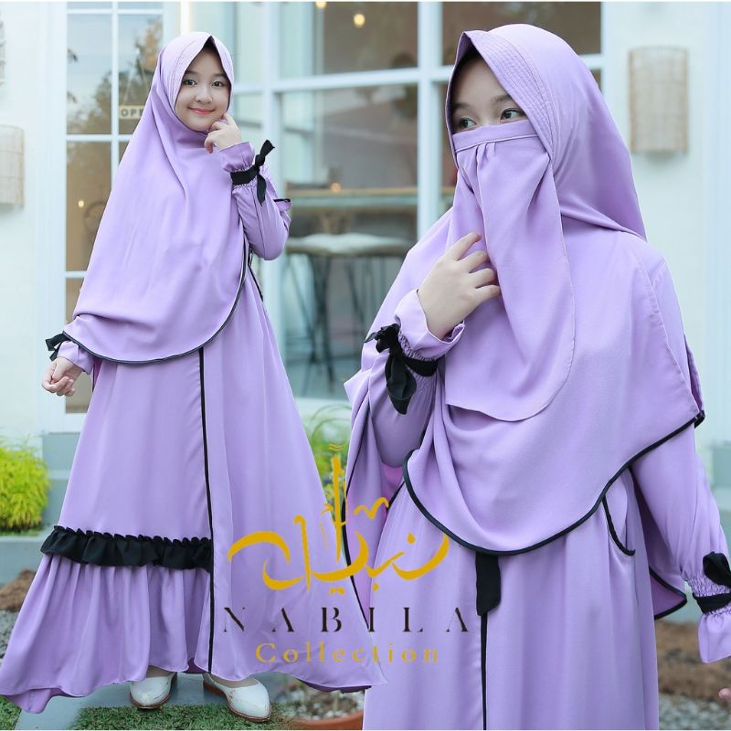 Gamis Syari Anak Perempuan Karissa Kids Syari Gamis anak set khimar