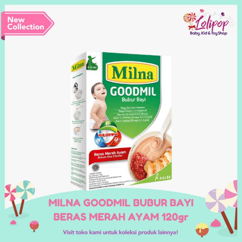 MILNA GOODMIL BUBUR BAYI BERAS MERAH AYAM 120gr 6+