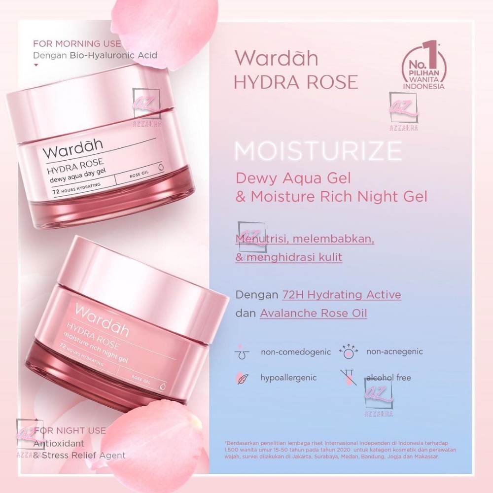 WARDAH Hydra Rose Series ( Perawatan Kulit Kering ) ORIGINAL BPOM