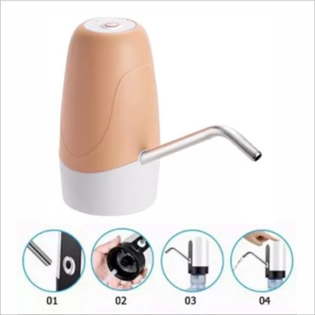 Pompa Pencetan Galon LED Electrik Elektrik Dispenser Aqua Galon COD Pompa Galon Elektrik LED / Non LED USB Rechargeable Dispenser Air Minum Otomatis Water Pump MURAH Pompa Air Galon Otomatis Electric Watter Pump LED