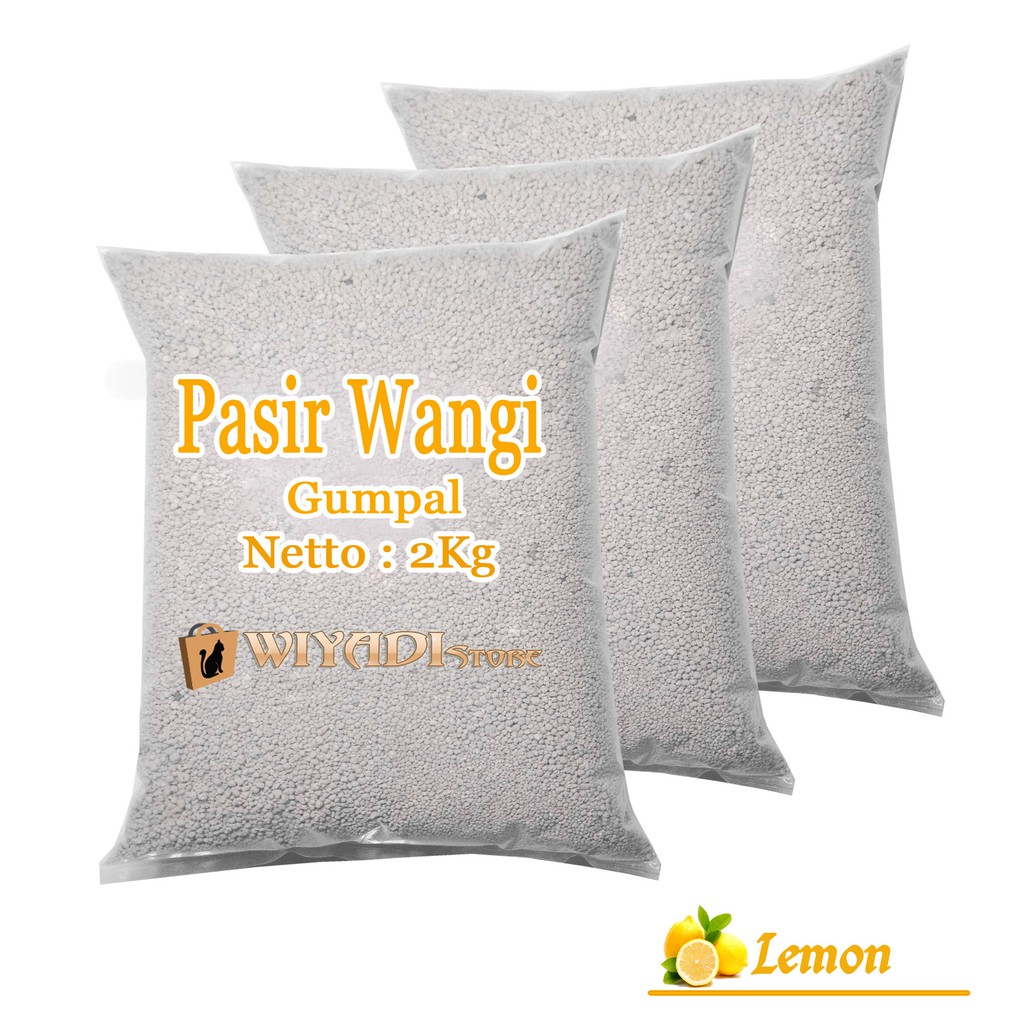 Pasir Kucing Gumpal Wangi [Re-Pack 2kg] penghilang Bau Dengan Aroma Yang Enak