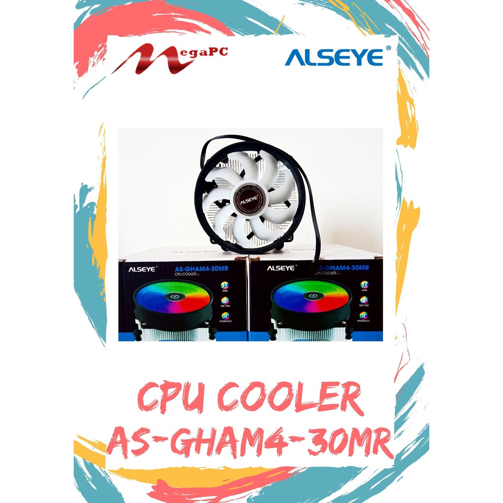 CPU COOLER ALSEYE AS-GHAM4-30MR AUTO RGB - FAN PROCESSOR AMD