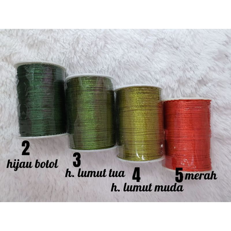 

Pita Satin 2mm Pita Craft Dekorasi DIY dll