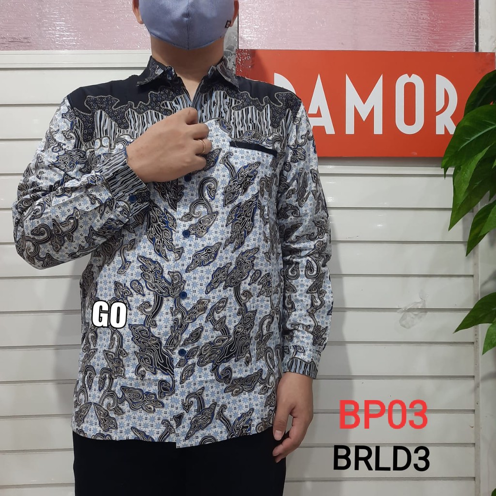 gof BRLD DAMOR (CRESSIDA) BATIK Cowok Pakaian Pria Kemeja Batik Reguler Lengan Panjang