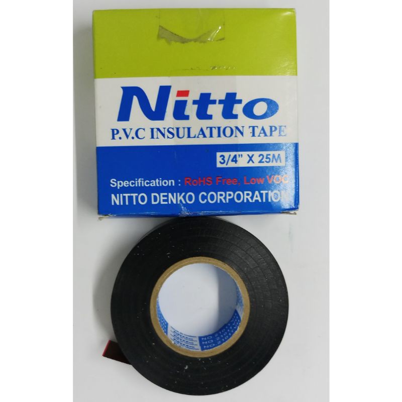Isolasi Listrik Nitto 3/4&quot; × 25meter / Isolasi Nitto PVC 3/4&quot; (Inch)