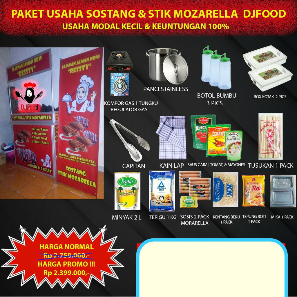 

PAKET USAHA STIK MOZARELA DJFOOD FREE ONGKIR