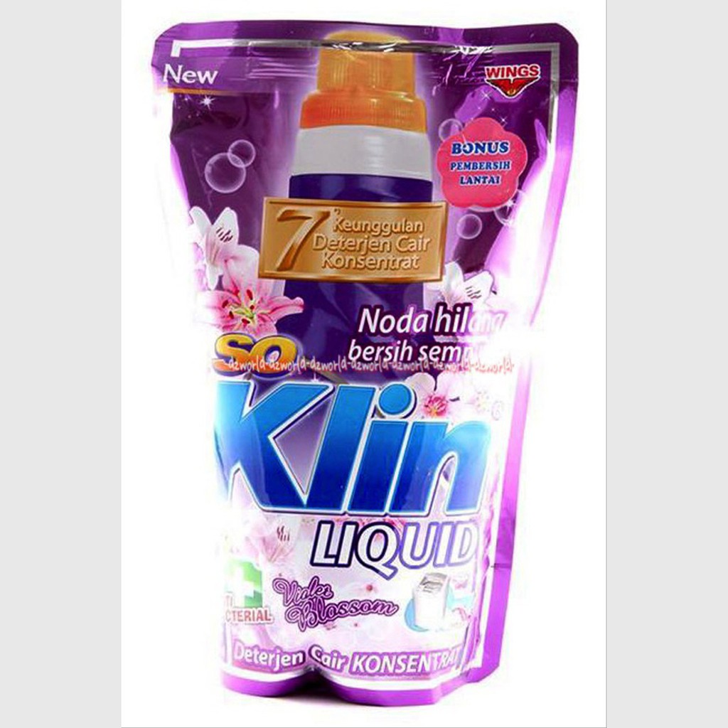 So klin Liquid 720ml  Softergent Detergen Cair Soklin Pink Biru Ungu Anti Bacterial So Clean 720 mili Soft Tener