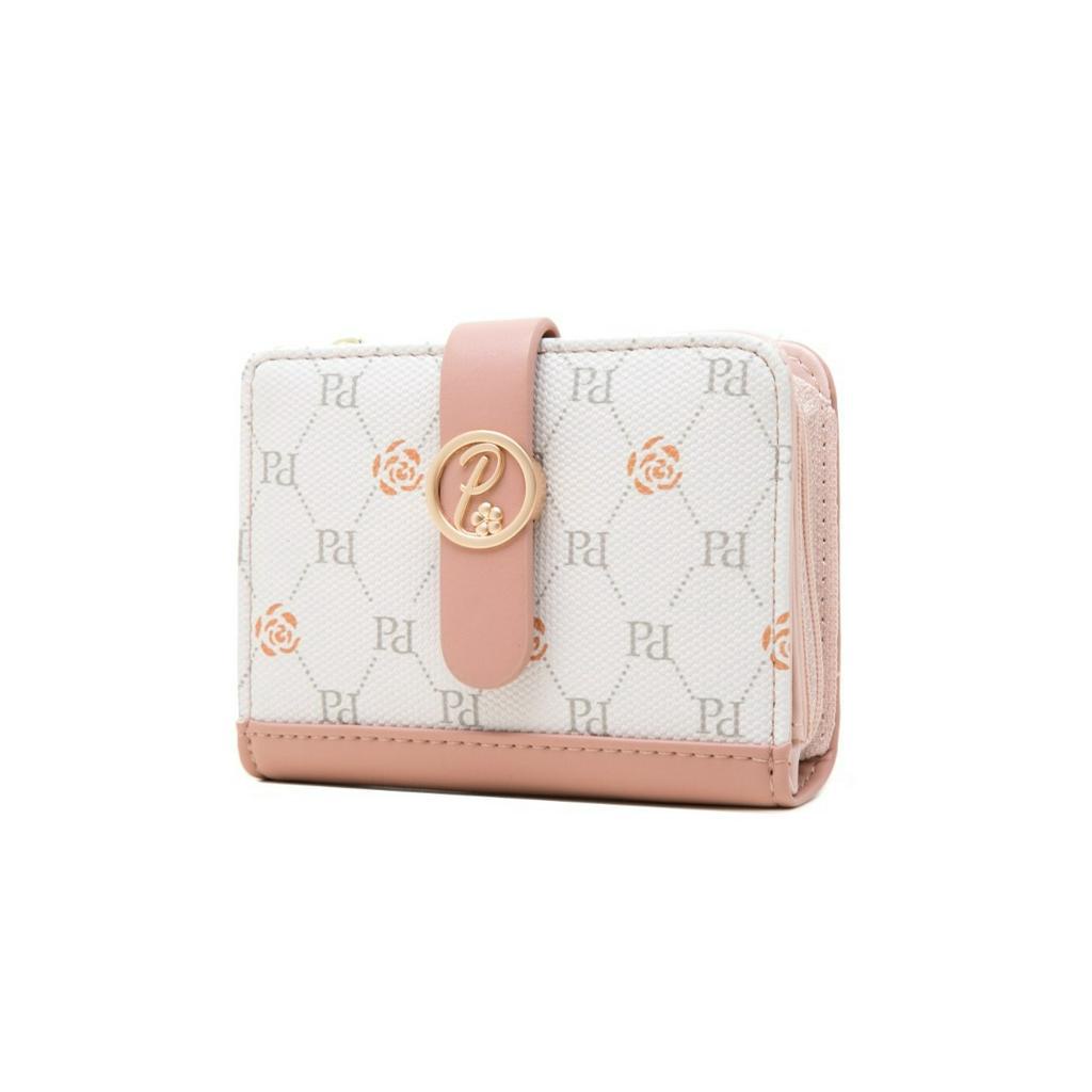 DOMPET LIPAT WANITA KOREA PRETTYZYS ORIGINAL KECIL RESLETING UANG KOIN LUCU REMAJA KEKINIAN CEWEK MURAH BRANDED PREMIUM KULIT PINK TERBARU EIRENE WA714P3 MINI SLOT KARTU BATAM SIMPLE