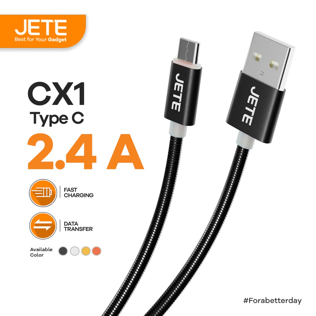 Kabel Data kabel USB JETE CX1 type c Fast charging 100cm