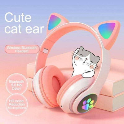 Headphone Wireless BK-58M / Headset Bluetooth Bando Ear Cat LED BK-58M