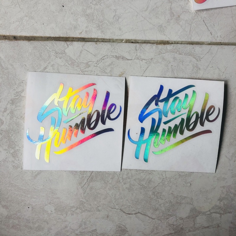 Sticker StayHumble stiker stay humble motor helm mobil