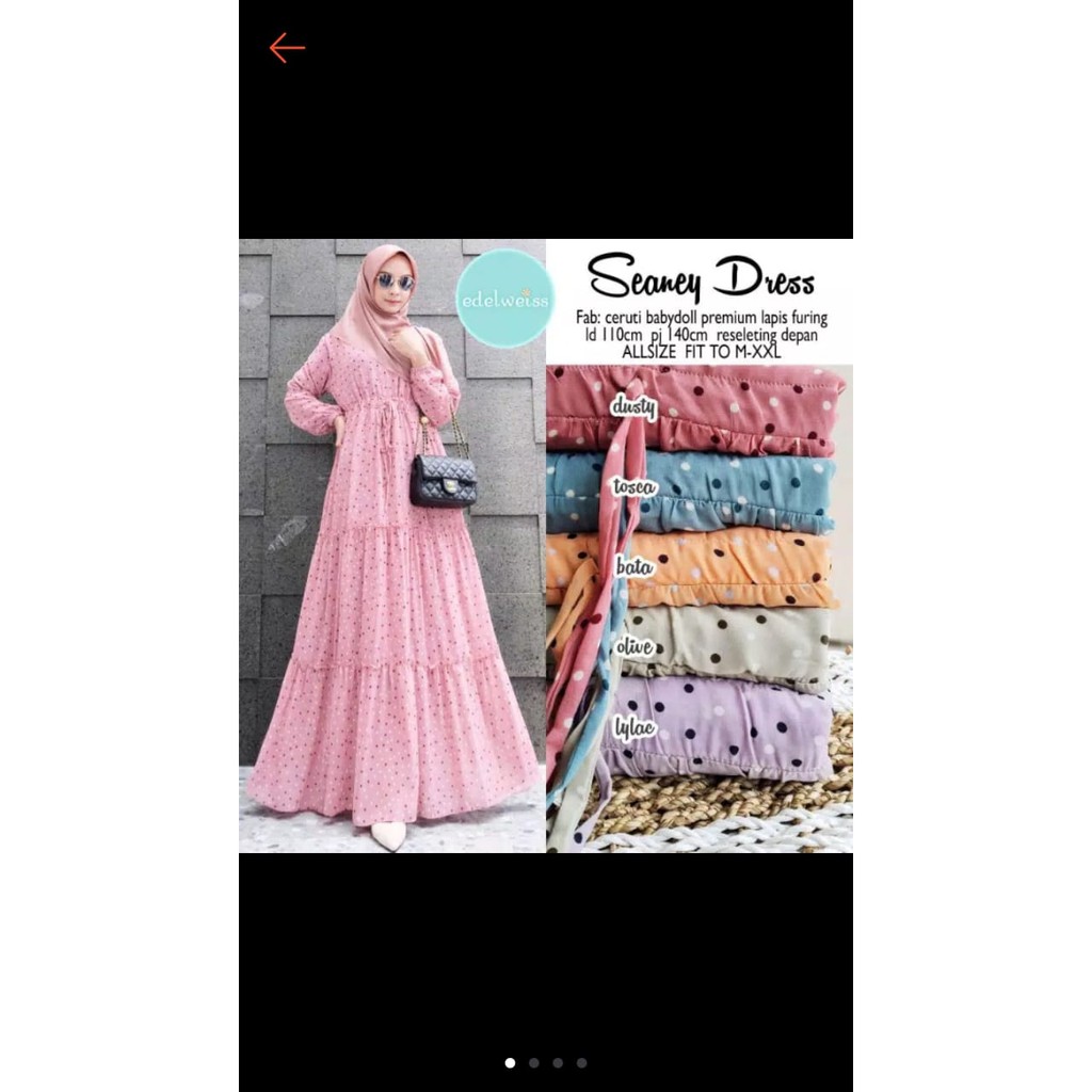 Gamis Polkadot Ceruty