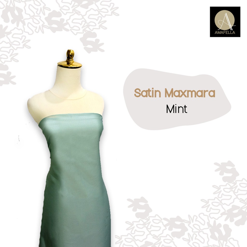 1/2 meter Kain Satin Maxmara / Velvet Premium Warna Mint