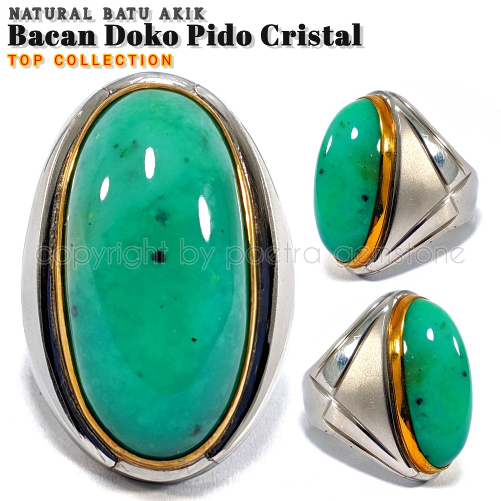 Natural Batu Akik Bacan Doko Pido Cristal Top Collection