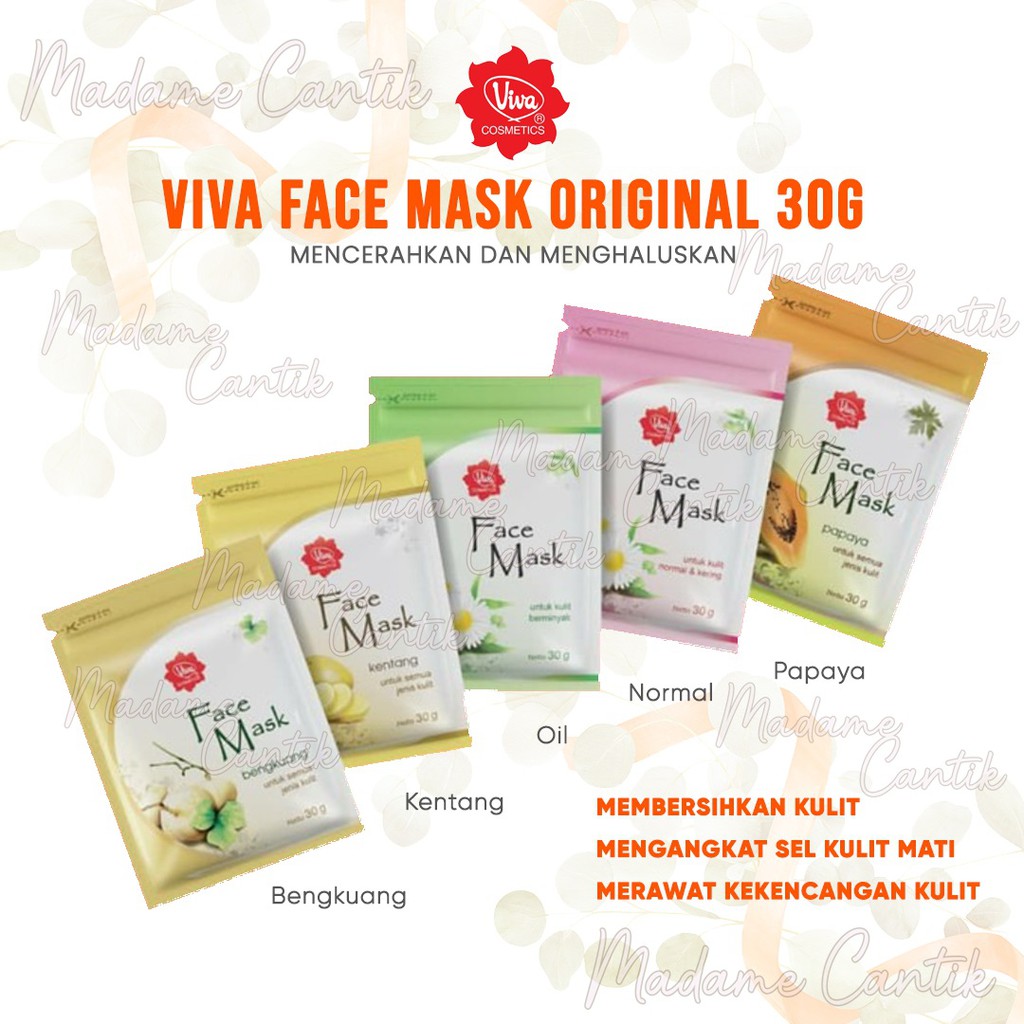 ✿ MADAME ✿ VIVA FACE MASK BUBUK 30G ORIGINAL / MASKER BUBUK VIVA