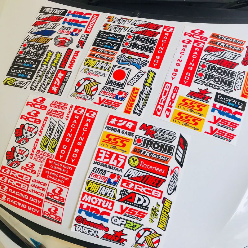 Sticker Sponsor Racing RCB Laminasi Glossy Cutting Vol 1-5