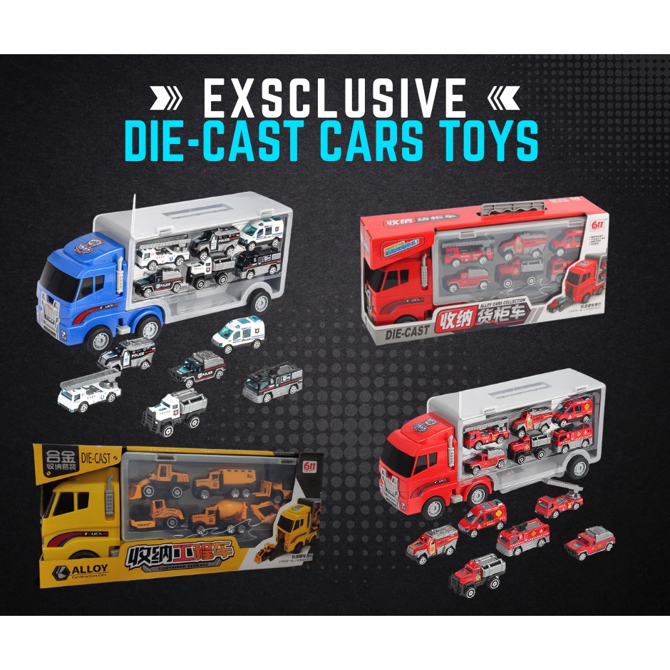 MAINAN ANAK MOBIL CONTAINER BESAR ISI MOBIL  DIE CAST ll ALLOY ll BESI HADIAH ULANG TAHUN