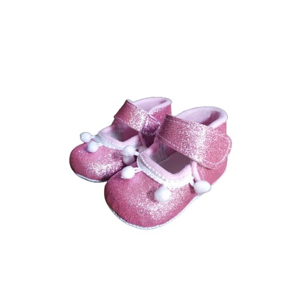 AMH BABY SHOES BLING-BLING RENDA POM-POM 2-13 BULAN