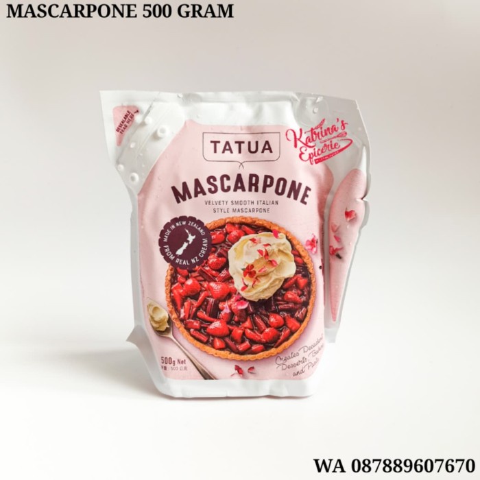 

Keju- Keju Tatua Mascarpone Cheese 500 Gram - Untuk Tiramisu -Keju.