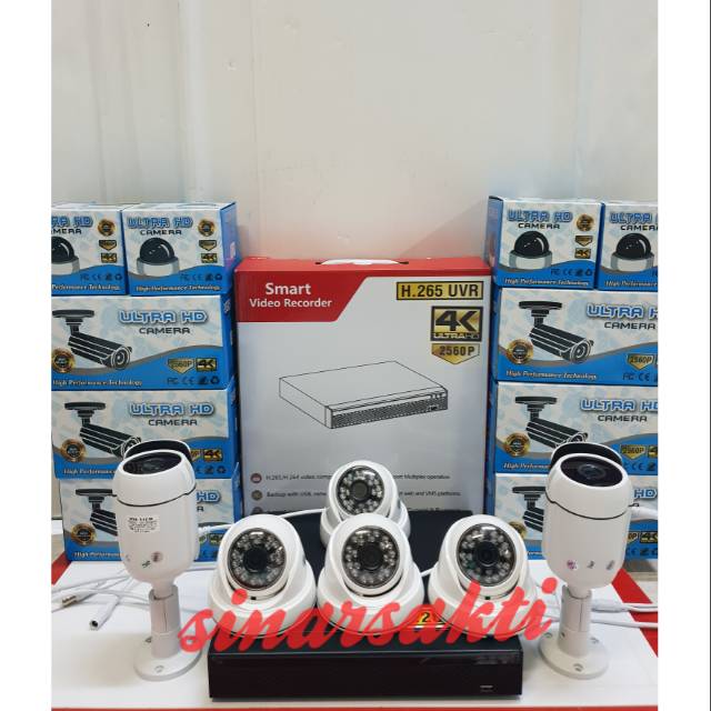 Paket Cctv Skylook 8ch 6 camera 8mp 4K 2560p + HARDISK 1TB ( komplit tggl pasang )