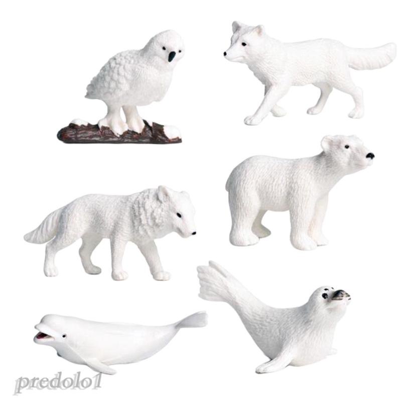 [PREDOLO1] Miniatures Decor Polar Animal Figurines Micro Landscape DIY Accessories