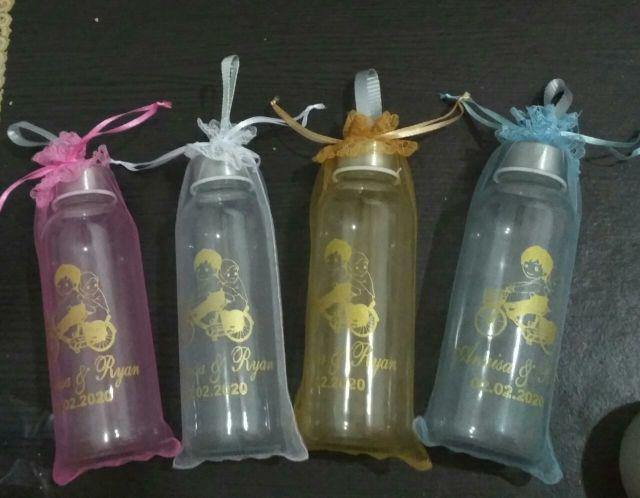Souvenir Botol Minum Kaca Beling Custom Kemas Tile