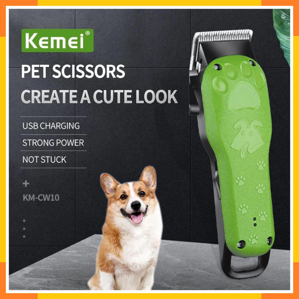 KEMEI CW10 Pet Clipper CAS Baterai Alat Cukur Potong Bulu Hewan Anjing Kucing Kelinci KM CW10 KMCW10