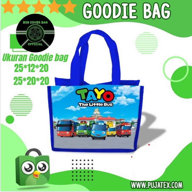 Jual Tas Goodie Bag untuk Aqiqah Ulang tahun Tasyakuran Gambar Kartun