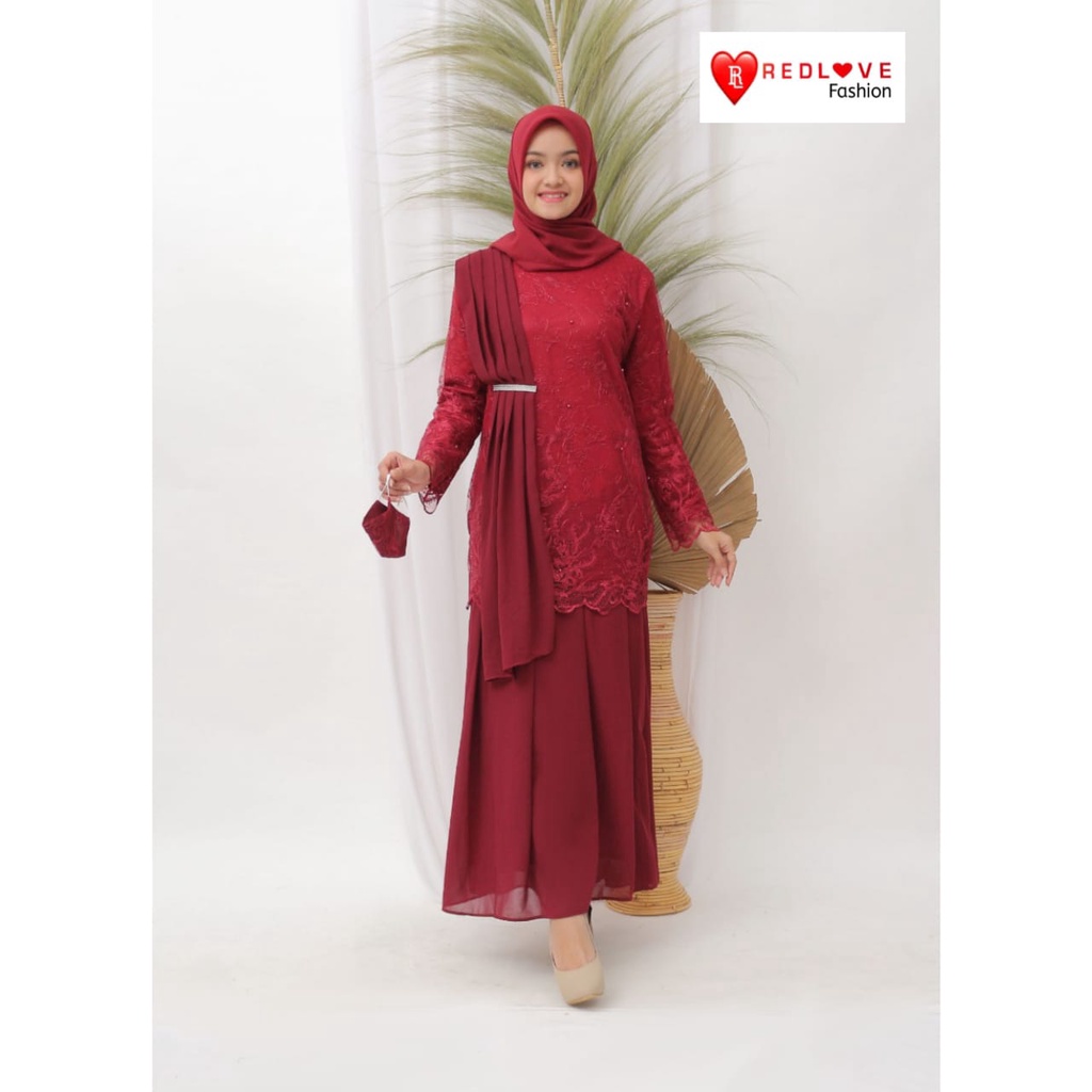 RED LOVE 136/(TERMURAH) /GAMIS KEBAYA SELENDANG /GAMIS TILE MUTIARA TERBAU/ GAMIS FASHIEN PESTA / GAMIS MUSLIMA/GAMIS TILE MUTIARA FASHIEN MUSLIMAH/ GAMIS KE UNDANGAN/ GAMIS TILE KEKINIAN