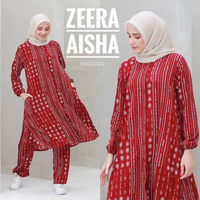 DASTER ARAB ZEERA SETELAN AISHA BY ZEERA ORI LD 110 CM