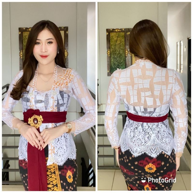 Kebaya Payet motif dadu/kebaya Bali murah /kebaya Payet mewah/  kepura /kundangan/wisuda/resepsi