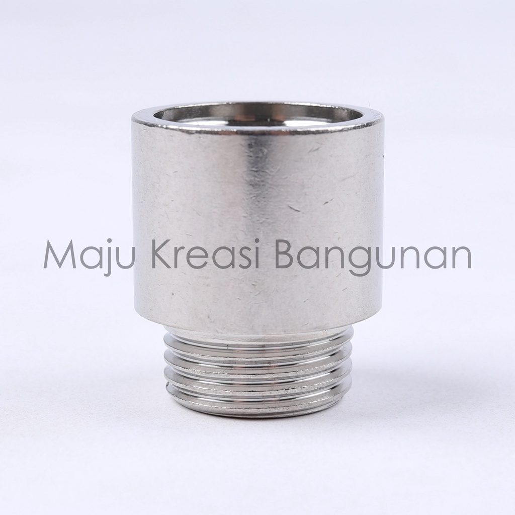 Sok Kran Drat Luar Dalam SOLIGEN 1/2 Inch Inci Pendek Kuningan Sock Sambungan Keran Nepel Pipa 1/2&quot;