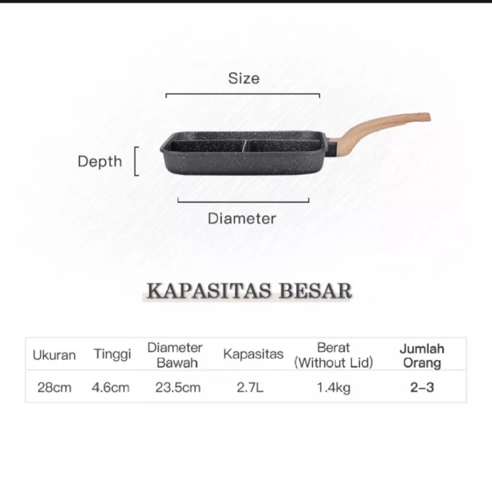 Carote Grill Pan 3 In 1 Anti Lengket 28 Cm _Art