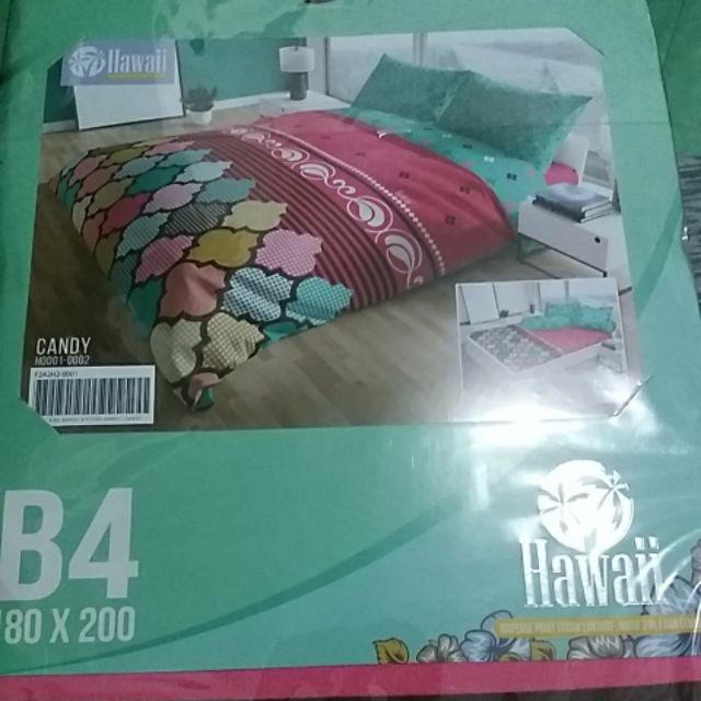 Hawaii Sprei 4 Bantal 180x200 Motif Palma Tropical Vicelli Starlet Alphabet - King 180 Sp B4 Hawai