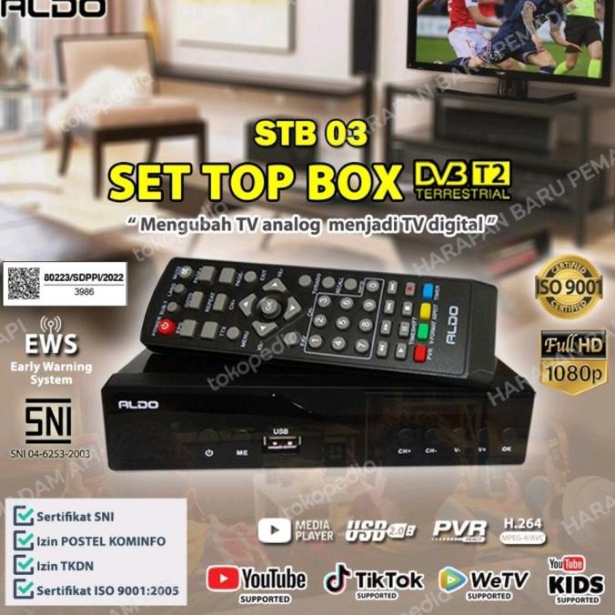 Antena TV Digital Set Top Box TV Digital STB 03 receiver TV