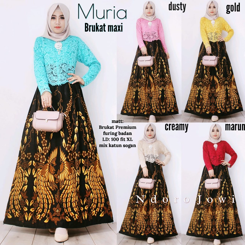 Muria Brokat Maxy Dress / Brokat Batik Dress