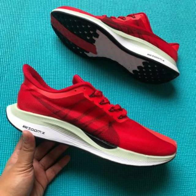 Sepatu NIKE ZOOM PEGASUS 35 TURBO "RED BLACK GREEN" Merah Hitam Hijau Premium