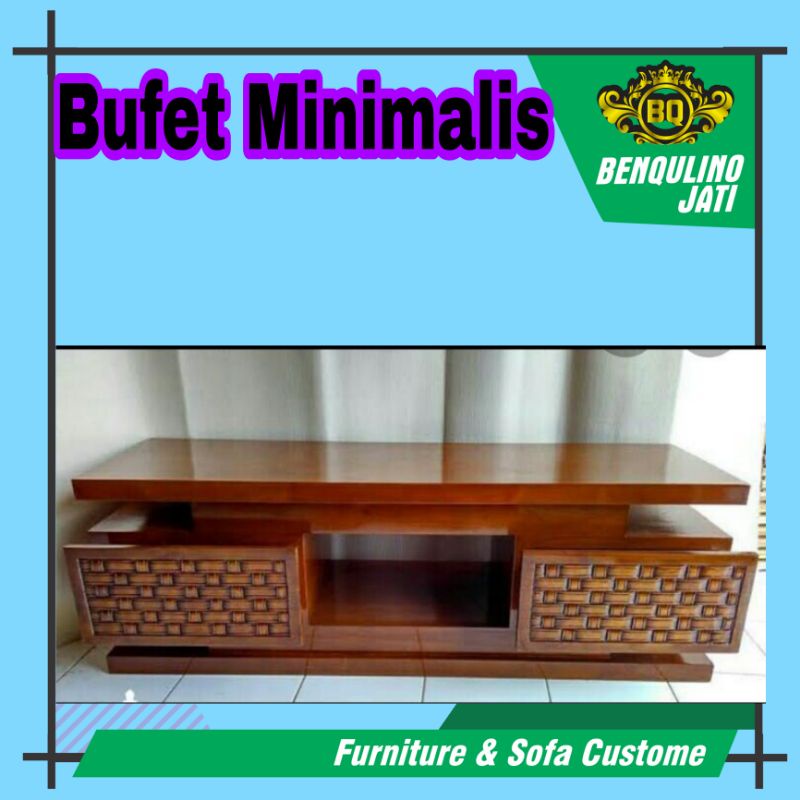 FUJI STORAGE CABINET MINIMALIS BUFET TV BUFET KAYU JATI BUFET SERBAGUNA |Benqulinojati