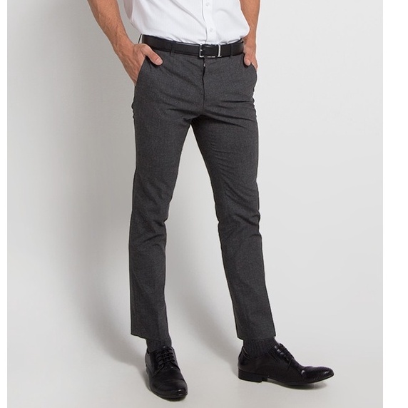 MYSTERICOUS Celana panjang pria Casual Formal Harian Slimfit MYST - Darkgrey (Bahan Super Adem)