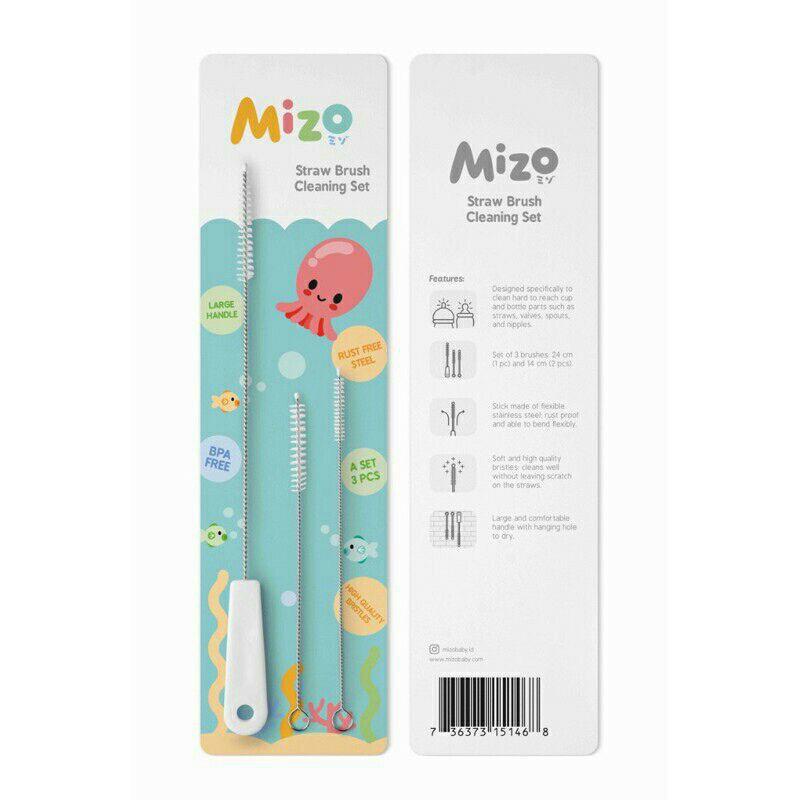 Mizo Bottle Nipple brush sponge SIKAT BOTOL busa / Deluxe Nipple Brush / Straw Brush Cleaning Set