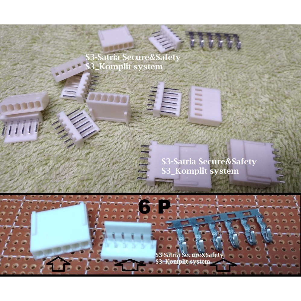 Molex 6 P Terminal Socket 6p Konektor 6 pin soket molek 2510 6pin