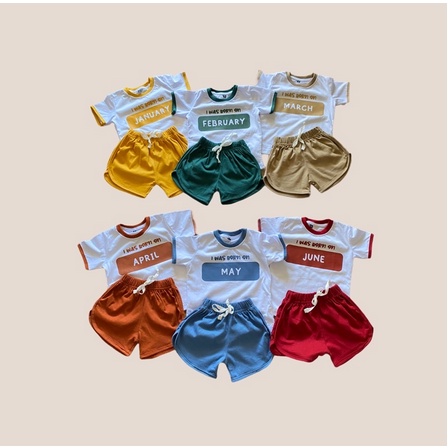 MONTHY SET 1 | Setelan anak unisex 1-4th