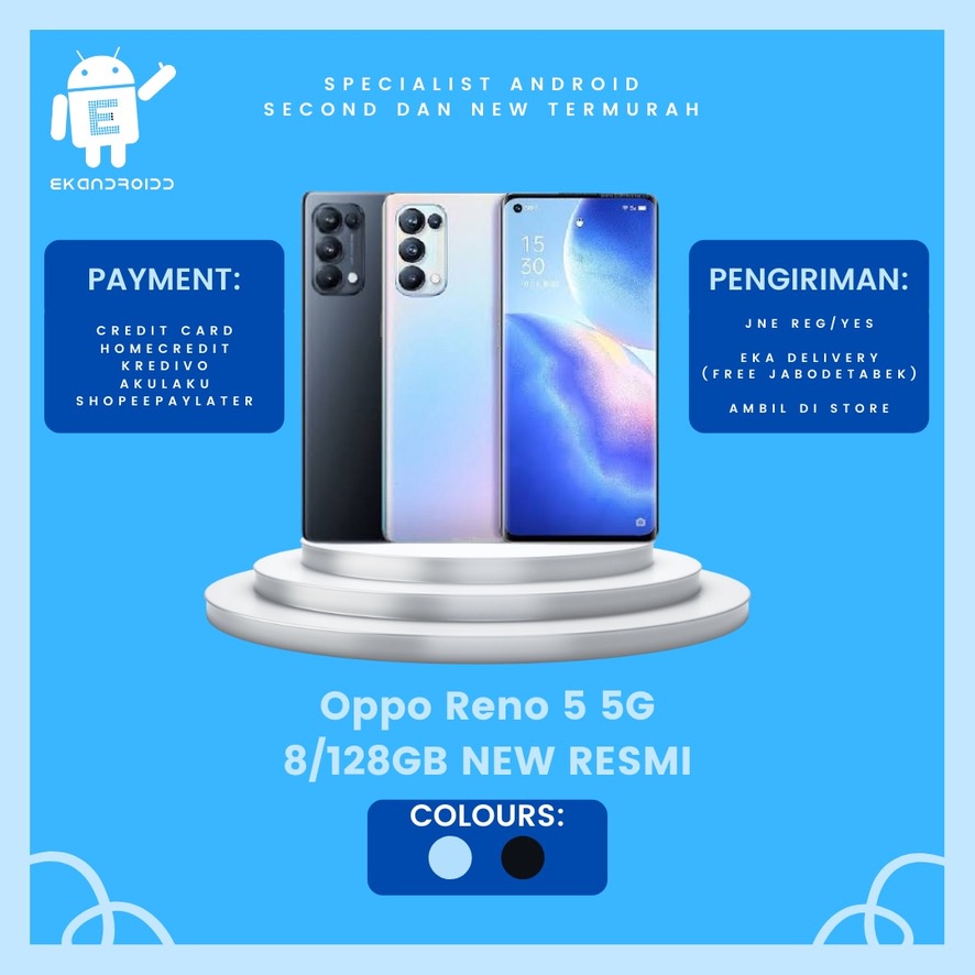 OPPO RENO 5 5G 8/128GB NEW RESMI