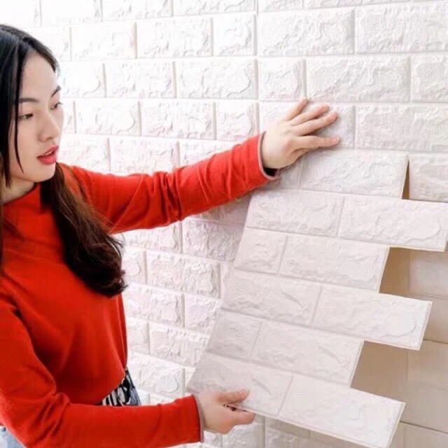 BAYAR DITEMPAT - Wallpaper 3D Modern Foam Batu Bata Brickfoam laris unik TERMURAH!!!!