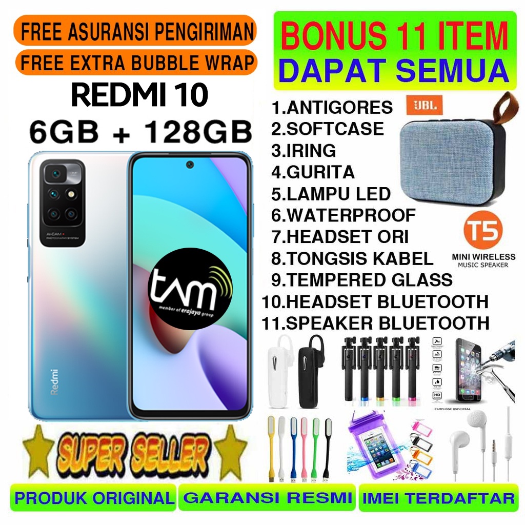 Jual XIAOMI REDMI 10 / REDMI10 GARANSI RESMI TAM Indonesia|Shopee Indonesia