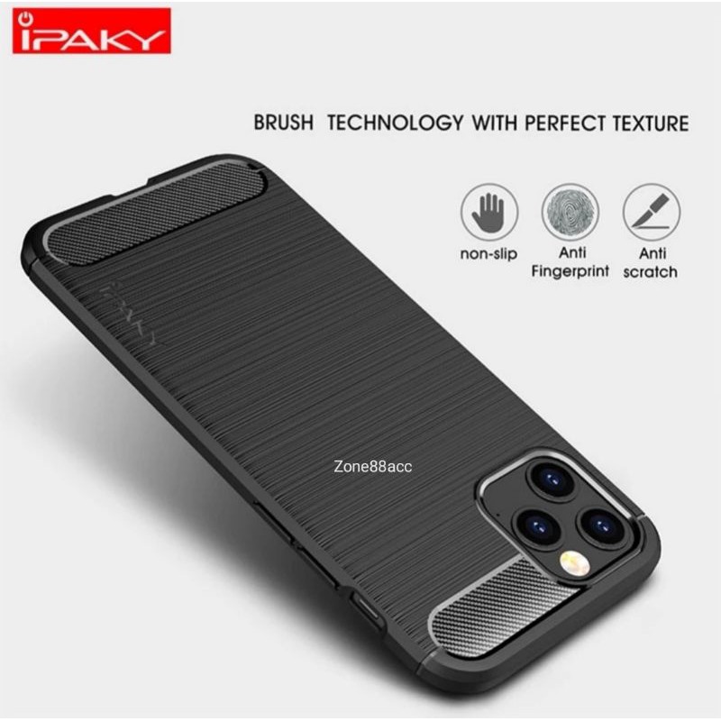 case silicon Softcase Iphone 12 Mini Pro Max Promax 12mini 12pro 12promax Silikon Ipaky Carbon Cover Casing Fiber soft jelly pelindung belakang handphone elegan